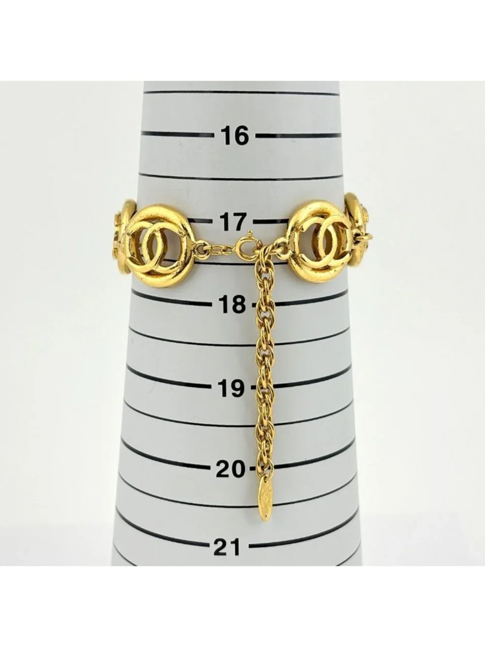 Chanel CC Logo Bracelet Gold Plated